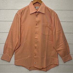 Bachrach Men's Orange Button Down Shirt Size 16-32/33